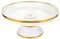 IMIKEYA Bol À Fruits En Verre Avec Base En Or Bord En Verre Gâteau Dessert Plat De Service Bol Sur Pied Transparent Pour Anniversaire Mariage Fête De