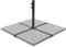 Kangmusi Sonnenschirm-Gewichtsplatte Granit 25 kg Quadratisch Grau, kangmusi45070