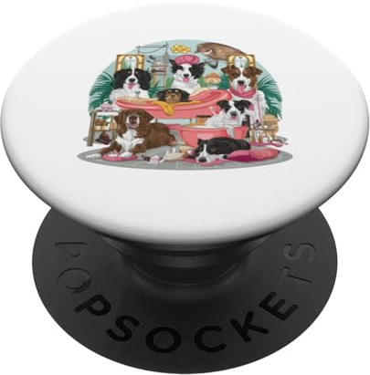 Doggy Day Spa: Verwöhnen & Pfoten PopSockets mit austauschbarem PopGrip