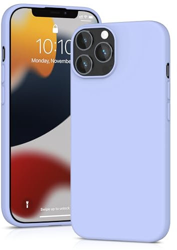 YATWIN Silicone Case for iPhone 12 Pro Max, Soft-Touch, Shockproof, DustProof, Antiskid Full Body Armour Phone Cover for Apple iPhone 12 Pro Max - Lilac