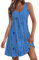 JUTOO Zumba Kleidung Damen, Strandkleid Lässig Freizeitkleid Pareos & Strandkleider Für Damen Luftiges Sommerkleid Mit Taschen Cocktailkleid Elegant Salbeigrün Festliche (3XL, Royal Blue)