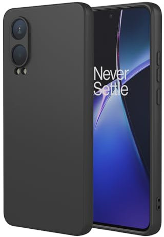 TEYYOS Funda Suave Silicone para OnePlus Nord CE4 Lite/CE 4 Lite 5G, Premium Silicona Líquida Carcasa, Tres Capas Anti-Choques Ultradelgado Protección Case Cover, Negro