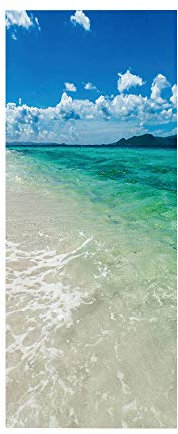 Stickers Mural Porte 3D Poster Autocollant Porte Trompe l'oeil Auto-adhésif Vinyle Affiche De Porte Stickers Photo Chambre Salle De Bain Papier Peint Art Décor 73x205 cm Mer