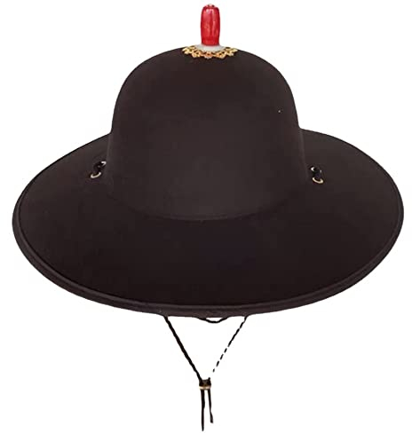 AMZBNEIDI chapeau hanfu, chapeau chinois ancien, Chapeau Hanfu chinois ancien Chapeaux noirs Hanfu de la dynastie Ming