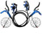 ZAMETTER Elektrisches Fahrradbremsen-Set, hydraulisches Scheibenbremsen-Set für Elektrofahrräder, elektrisches Fahrrad, hydraulisches Scheibenbremsen-Set (blau)