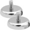 Leikurvo 2 x Neodym Magnete Ø 48mm mit M8 Gewinde, 85kg Haftkraft, Runde Silber Magnete mit Gewinde