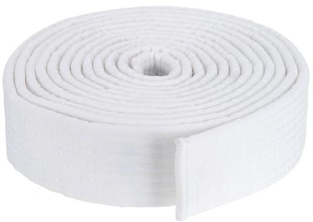 PATIKIL Taekwondo Farbiger Ranggürtel 1,6 x11,8 Ft 3,6m, Baumwollkampfkunst Judo Karate Gürtel für Trainerunterricht, Weiß