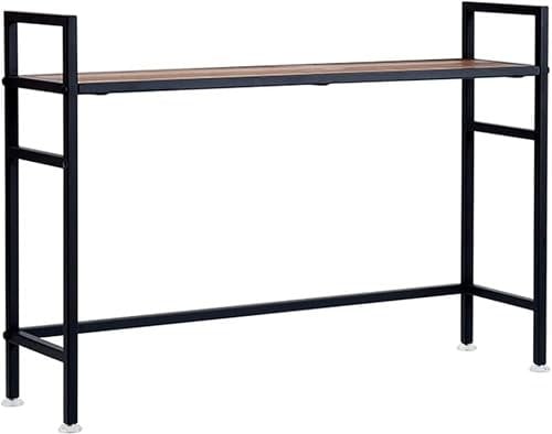 Scaffale da scrivania con struttura in acciaio e design a scala, scaffale tridimensionale con ripiani indipendenti per l'organizzazione del piano di lavoro