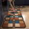 Hixingo Tapis Cuisine Antidérapant, Absorbant Diatomite Tapis de Cuisine, Tapis Cuisine Devant Evier Motifs de Carreaux Lavable Tapis de Bain Tapis Vaisselle Tapis Douche (50x180cm,Marron)