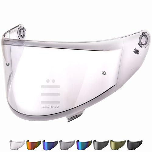 Everalo Visiera Compatibile con Suomy Speedstar - Stellar - Track1 - Tx Pro - Track - Visiera Casco Suomy Compatibile - Pinlock e Tear Off Ready (Trasparente)