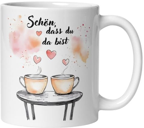Danke Tasse Kaffee | Danke dass es dich gibt | Geschenk für Kollegen Lehrer Erzieherin Freund Abschied | Lustige Tasse Herz Büro Arbeit Geschenkidee Becher Abschiedsgeschenk Dankeschön Kaffeetasse