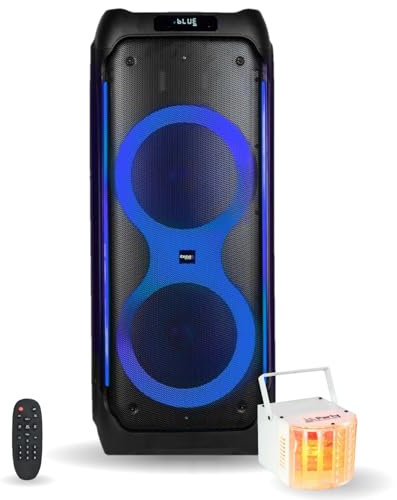Ibiza Columba1200 - Lote de altavoces Bluetooth USB Active Autónomo (1200 W, juego de luces Derby, multihaz Party-DERBY6 DJ Noche Disco