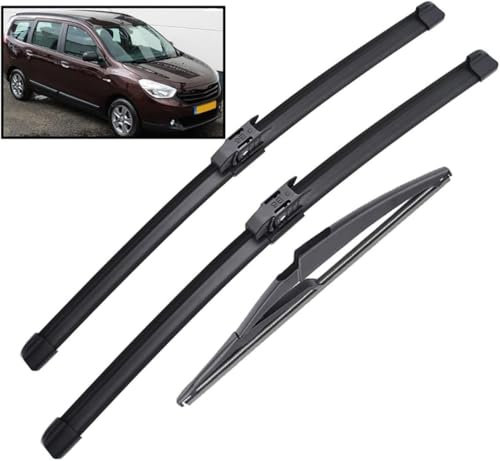 TANGTX Scheibenwischer Set für Dacia Renaultes Lodgy 2017 2018 2019 2020 2021-2023, Wischer Vorne Hinten Wischer Set Windschutz Fenster Bürsten Scheibenwischern