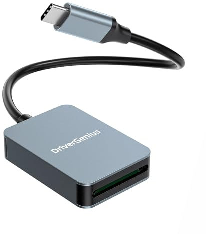 DriverGenius ProRead V9 USB-C UHS-II/SD4.0 Card Reader - High-Speed SD/SDHC/SDXC Solution for DSLR and Mirrorless Cameras - Metal Design for Photographers and Videomakers (Metal, U3CR01-III)