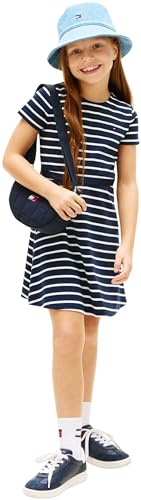 Tommy Hilfiger Mädchen Essential Punto Skater Dress Ss Kg0kg09149 Kleider (1er Pack)