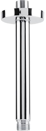 Haosie Bras de douche rond, extension de pommeau de douche de 15 cm, fixation de douche G1/2, pommeau de douche au plafond chromé pour salles de bains