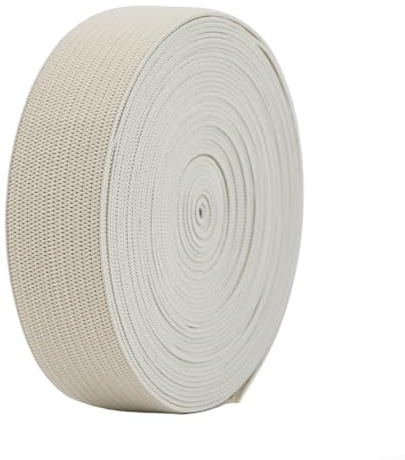 5m Gummibänder 2cm zum Nähen, zuverlässige Gummibänder für Kleidungs- und Bastelbedarf (Beige)