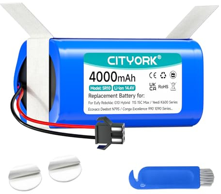 CITYORK 14.4V/4000mAh Akku für OKP Life K3 K4 K5 K5P K7 K8, für Lefant M310 M310G M310C, für 14.4V Lefant M210 M210B M210P M201 M213 (Nicht Kompatibel mit 12.8V Lefant M210/M310 Ultra Akku)