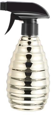 Veemoon Salon Barber Spray Bottle Gold Trigger Sprayer for Hair and Garden Use Leakproof Refillable Plastic Water Sprayer with Fine Mist Easy to Operate for Home and Professional Salon