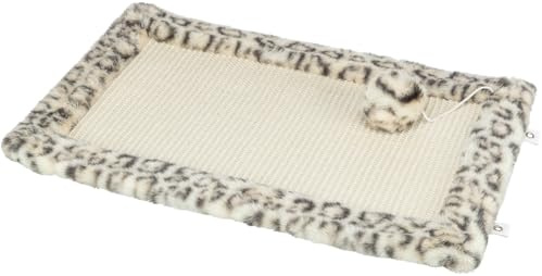 TRIXIE Kratzmatte Leo aus Sisal 55 × 35 cm, Kratzspielzeug zum Aufhängen oder Hinlegen - 48170