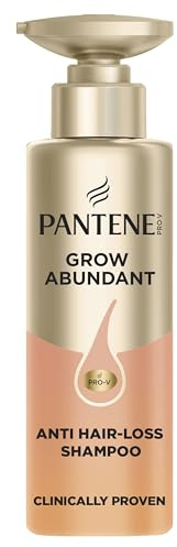Pantene Grow Abundant Anti Hair Loss Shampoo 290ml for Longer & Denser Hair | For Stronger, Longer, Denser Hair in 8 Weeks, Strengthens Anchorage and Improves Hair Resilience, With Pro-V & Niacinamide