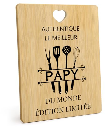 ORIZMA Cadeau Fete Des Grand Pere - Planche à Découper Épaisse Cadeau de Papy Cadeau Fête des Grands Pères Anniversaire Papi Noël