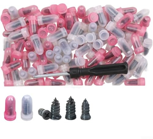 100-teiliges Reifenreparatur-Nägel-Set inkl. Gummi- und Vakuumschrauben für effiziente Reparatur von flachen Reifen, geeignet für Auto, Motorrad, LKW, ATV