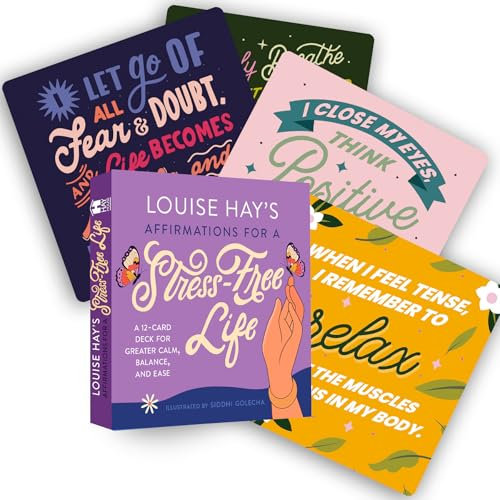 Louise Hay's Affirmations for a Stress-free Life: A 12-card Deck for Greater Calm, Balance, and Ease
