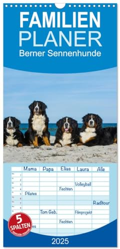 Familienplaner 2025 - Berner Sennenhund 2025 mit 5 Spalten (Wandkalender, 21 cm x 45 cm), CALVENDO: Kalender Berner Sennenhunde 2014 (CALVENDO Tiere)