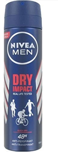 3er Pack - Nivea Deospray Men - Dry Impact - mit Aluminium und Alkohol - 150 ml