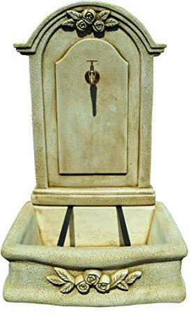 Catart Fontaine de jardin murale en pierre Beausoleil extérieur 46 x 62 x 98 cm