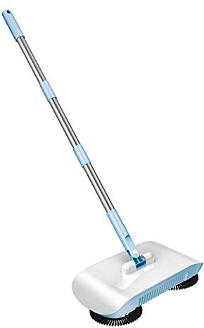Tubayia Haushalt Kehrmaschine Besen 360 Grad Rotierende Reinigungsmaschine Staubsauger (Blau)