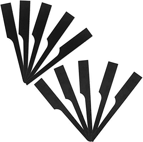 Lot de 10 lames de scie pneumatique bimétalliques en acier carbone compatibles avec les lames de scie Silverline 633549 pour bois, fibre de verre, plastique, tôle, etc. (32T)