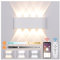 LED Wandleuchte Innen mit Fernbedienung APP, 8W Smart Wandlampe Dimmbar 2700K-6500K CCT Einstellbar Helligkeit Modern Up Down Wandbeleuchtung mit Nachtlicht Modus für Schlafzimmer Wohnzimmer Flur