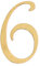 Door Plate Number 6 Number Waterproof Brass House Number for House Mailbox Apartment