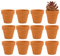 12 vasi di argilla da 6,3 cm con fori di drenaggio per piante, vaso da 6,3 cm in terracotta e ceramica, vaso per piante grasse, vaso per piante da interni ed esterni, bomboniere, 12 pezzi