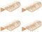 TopHomer Türgriffe, 117 mm x 44 mm, blattförmige Griffe für Küchenschrank, Schublade, Schrank, Hardware, dekorative Möbelknäufe, 4 Stück