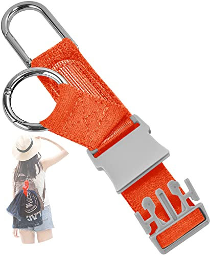 ZINZ Elastic Jacket Gripper Travel Strap with D-ring Hooks and buckle, Suitcase Straps Belts Travel Accessories, Makes Your Hands Free,Orange