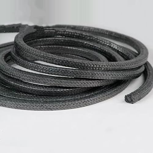 4x4 6X6 8X8 10X10 12X12MM graphite packing Graphite wire rod Expanded soft Flexible graphite wear-resisting heat-resistant-I,8X8mm,5M