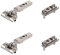 2 x siwitec Blum CLIP top BLUMOTION 110° Scharnier INSERTA mit Feder, Softclose, vernickelt, Eckanschlag, inkl. geraden Exzenter-Montageplatten