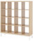 Ikea KALLAX Regal mit Untergestell, 147x164 cm, Eiche weiß gebeizt/weiß