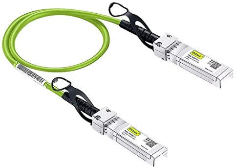 10G SFP+ DAC cable for Ubiquiti UniFi, 10GBASE-CU Copper Direct Attach Twinax Cable, Passive, 0.3-Meter(1ft), Green