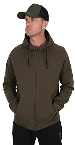Fox Collection Lw Hoody Green & Black - Angelpullover, Größe:XXXL