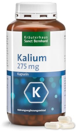 Sanct Bernhard Kalium-Kapseln | Vegan | Wichtig für viele Stoffwechselvorgänge | 320 Kapseln