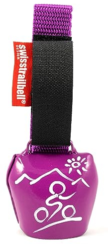 swisstrailbell® Fresh Colour-Edition: Dark Pink, weißer MTB, pinkes Band, Fahrradklingel