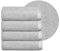 BEAUTEX Handtuch-Set Premium Frottier Sets Made in Europe, 100% Baumwolle 550g/m², Oeko-TEX Zertifiziert (Set: 4 Gästetücher - 30x50 cm in Hellgrau)