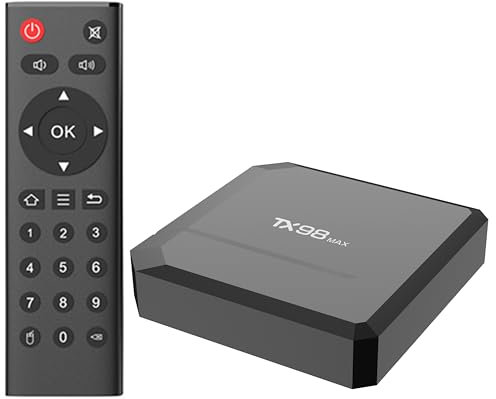 CHROX Android 12.0 TV Box, TX98 MAX Allwinner H618 Quadcore 2GB RAM 16GB ROM Soporte 4K 3D 1080P 2.4/5.0Ghz WiFi BT5.0 10/100M Ethernet HDMI 2.0 H.265 Smart TV Box