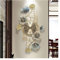 Große Metall Wanduhren Decor Große dekorative Wanduhr, Ginkgo-Blatt, Metall-Wanduhr, leise, nicht tickend, moderne Wanduhr for Büro, Wohnzimmer, Schlafzimmer, Küche Europäische Große Uhr ( Size : 94*5