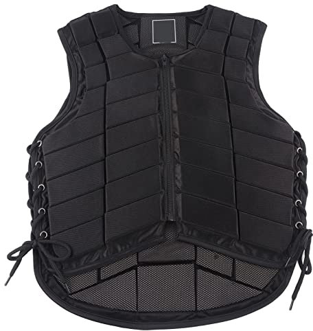 Pilipane Reitweste für Erwachsene, Stoßdämpfende Sicherheitsweste mit Steißbein-Schutz, Leichte & bequeme Protektorweste aus Nylon, Ideal für Reittraining & Pferdesport (S)