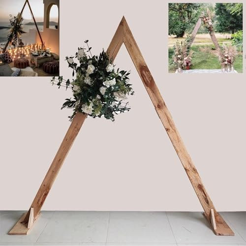 Arche De Mariage Triangulaire en Bois Background Stand Ballon Arch Support De Toile De Fond Guirlande De Ballons pour Fête Porte Décorative (Size : 150x130x30cm)